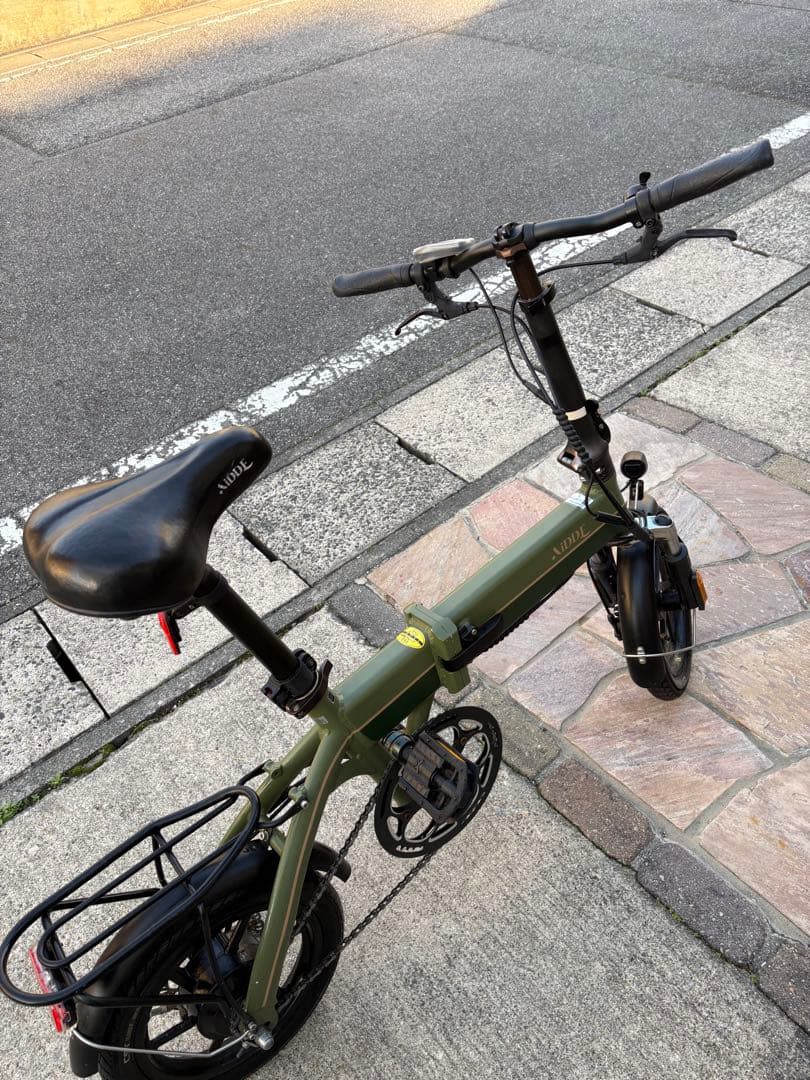 AIDOL 折りたたみ電動アシスト自転車 オリーブグリーン