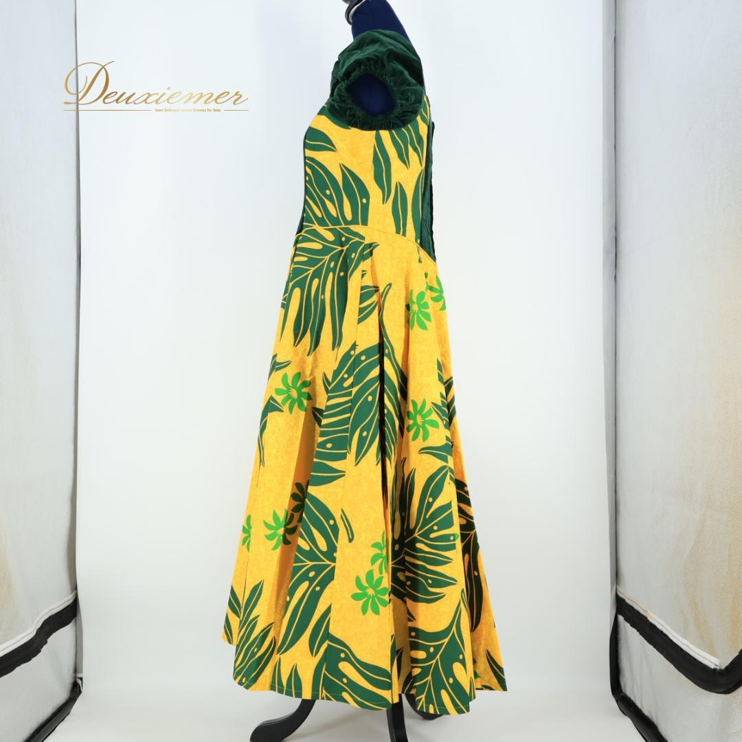 【日本製 フラダンス衣装】イエロー ALOHA STANDARDS ワンピース