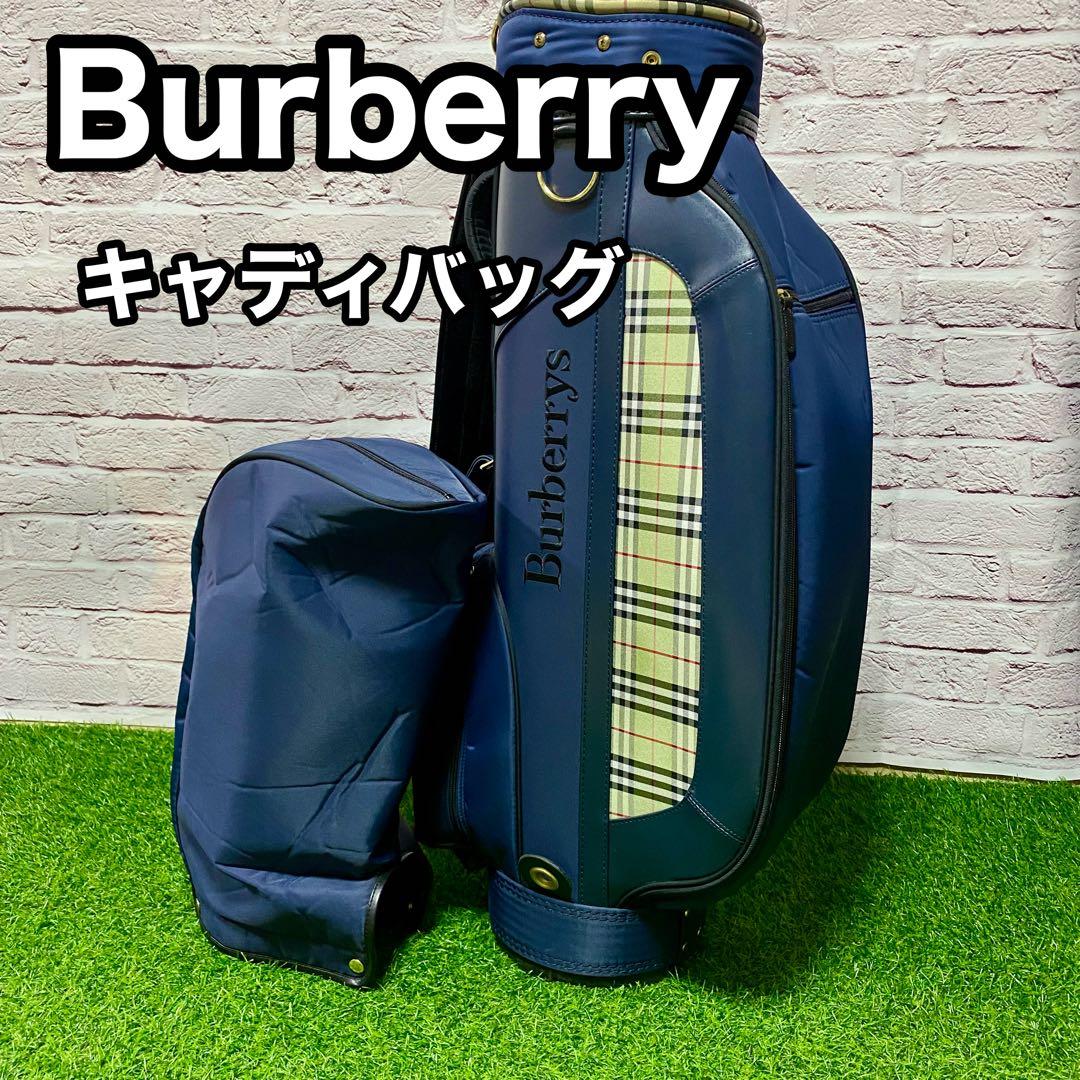 バーバリー Burberry キャディバッグ ネイビー ノバチェック ゴルフ
