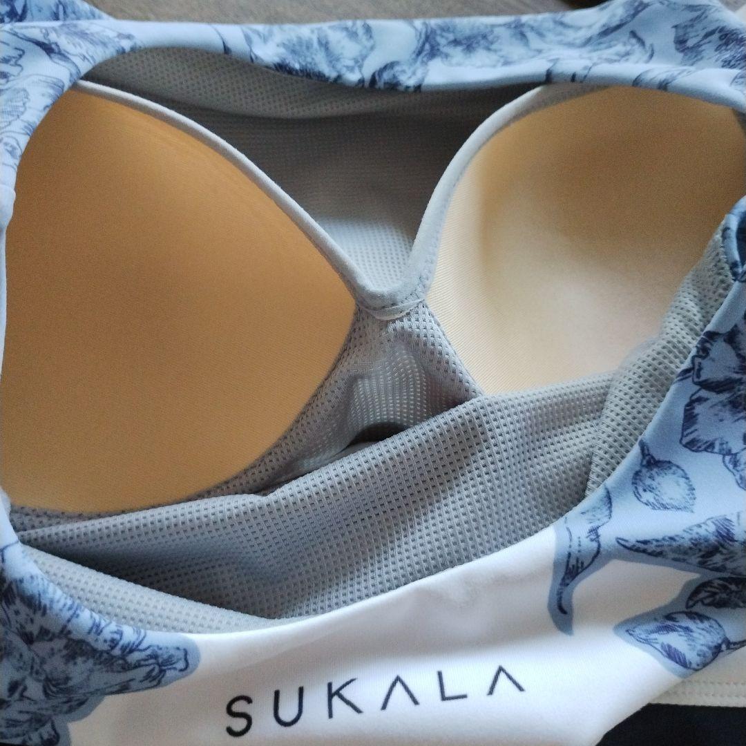 SUKALA アンティークプリント　ブラトップ　スモークブルー