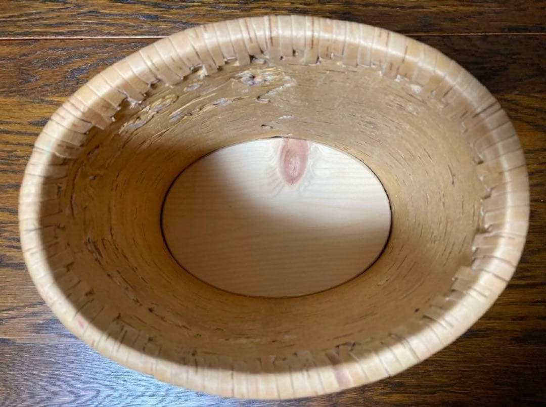 ロシア雑貨☆白樺工芸 ベレスタ 『ガマズミ』収納boxオーバル型 マトリョーシカ